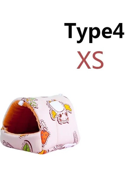 Type4-Xs Stili Kış Sıcak Yumuşak Küçük Hayvan Hamak Yuva Oyuncak Isıtıcı Ev Gelincik Tavşan Gine Domuz Sıçan Hamster Fare Yatak Mağara Evcil Malzemeleri (Yurt Dışından)