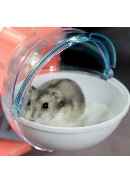 Mavi Stil M Beden Hamster Kafesi Banyo Sauna Küvet Küçük Pet Hamster Aksesuarları Banyo Kum Odası Pet Oyuncak Akrilik Ev (Yurt Dışından)