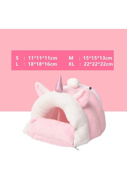 D Stili L Beden Sevimli Hamster Yuva Kadife Sıcak Pet Yuva Yumuşak Pamuk Yastık Hamster Kirpi Lla Tavşan Pet Peluş Yatak Hamster Aksesuarları (Yurt Dışından)