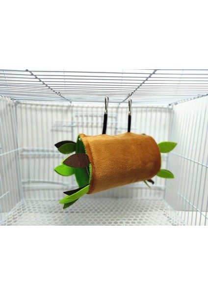 Yuvarlak Matkap Varil Stili Teleferik Tünel Hamster Oyuncak Yuva Ev Yaprak Dekorasyon Aksesuarları Hamak Sincap Gine Domuzu Lla Gelincik Merdiven Kemirgen (Yurt Dışından)