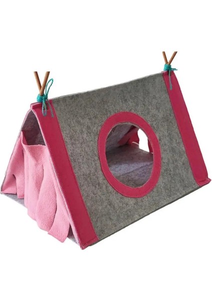 C Stili 37X25X21CM Tavşan Yuvası Hamster Köşe Ev Çadır Sincap Küçük Tavşan Kobay Hideout Nest Pet Köşe Kafes Aksesuarı (Yurt Dışından)