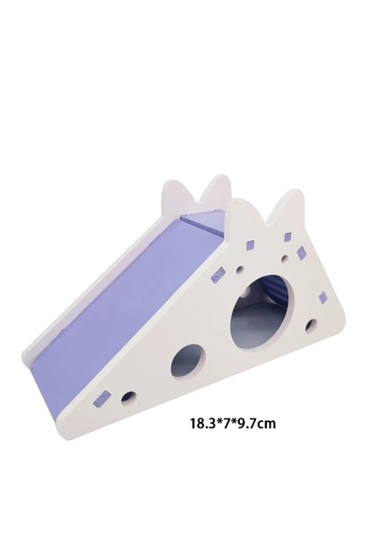 G 18.3X7X9.7CM Stili Sevimli Mini Ahşap Hamster Evi Merdiven Llas Küçük Evcil Hayvanlar Için Kobay Yuva Yatağı Küçük Evcil Hayvanlar Kafes Oyuncaklar Hamster Aksesuarları (Yurt Dışından)