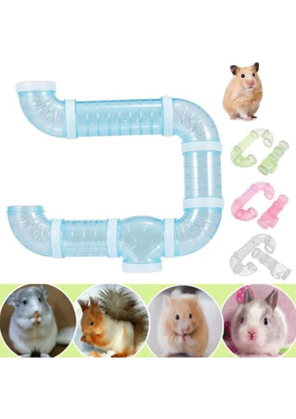 Sarı Stil Şeffaf Hamster Sıçan Sincap Kafesi Tünel Tüp Tırmanma Oyuncak Küçük Pet Tedarik Oyuncaklar Hamster Aksesuarları (Yurt Dışından)