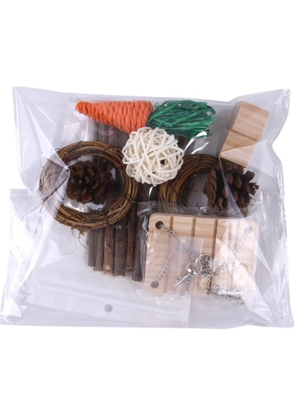 B99478-6 Parça Set Stili Yeni Hamster Ahşap Oyuncak Çim Topu Seti Pet Tavşan Oyuncakları Kobay Oyun Molar Seti Hamster Seti Küçük Hayvan Molar Oyuncak (Yurt Dışından) indirimleri