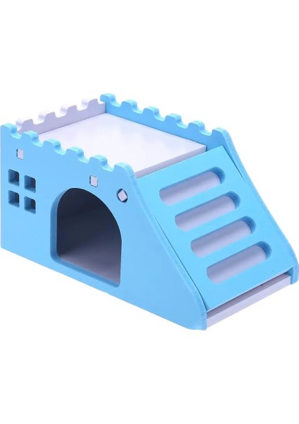 B14X8X9CM Stili Sevimli Mini Ahşap Hamster Evi Merdiven Llas Küçük Evcil Hayvanlar Için Kobay Yuva Yatağı Küçük Evcil Hayvanlar Kafes Oyuncaklar Hamster Aksesuarları (Yurt Dışından)