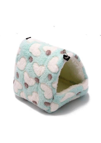 Yeşil Stil 14X12CM Kış Sıcak Hamster Yuva Kobay Evcil Hayvan Evi Küçük Hayvan Yuva Sıçan Uyku Çantası Sevimli Pet Yatak Yastık Tavşan Aksesuarları (Yurt Dışından)