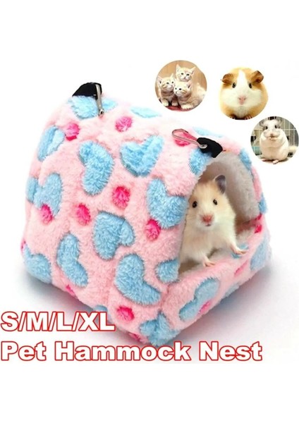 Pembe Tarzı L Beden Hamak Yuva Gelincik Tavşan Kobay Sıçan Hamster Fareler Yatak Isıtıcı Ev Küçük Evcil Hayvanlar Için Uyku Aksesuarları Pet Shop Malzemeleri (Yurt Dışından) modelleri
