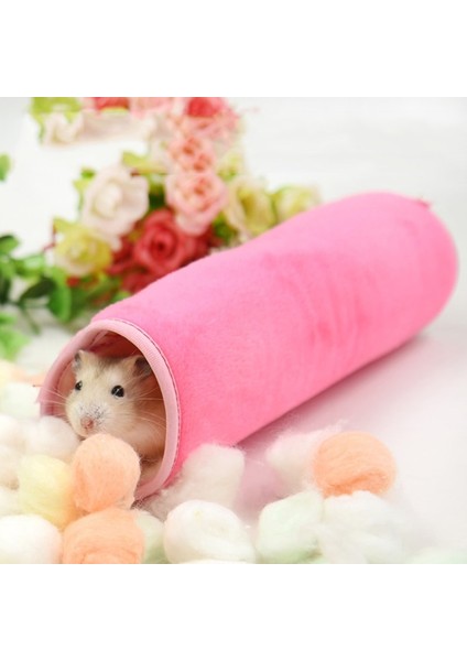 Uzun Pembe Tarzı Hamster Asılı Ev Hamak Pamuk Kafes Uyku Yuvası Pet Yatak Sıçan Hamster Oyuncaklar Kafes Salıncak Küçük Pet Hamster Aksesuarları (Yurt Dışından)