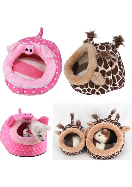 Domuz Stili S 19X17X13CM Yumuşak Evcil Hayvan Evi Kobaylar Hamak Hamster Aksesuarları Zürafa Kirpi Tavşanlar Hollandalı Sıçanlar Yuva Mini Yatak Sıcak Küçük Evcil Hayvanlar Yatak (Yurt Dışından)