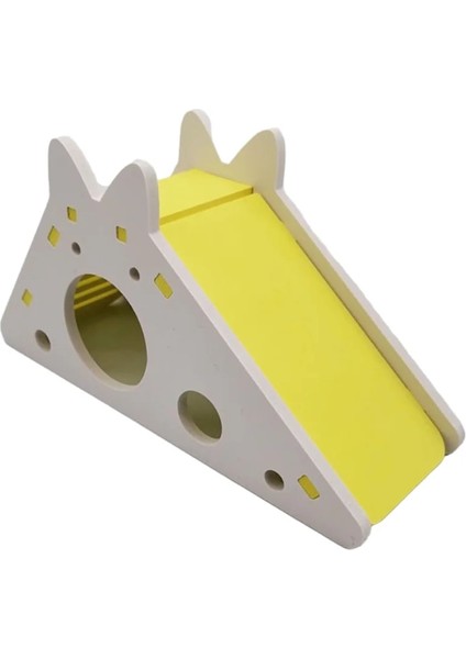 Açık Sarı Stil Hamster Oyuncak Kafes Hideout Slayt Oyuncak Küçük Hayvan Egzersiz Gine Domuzu Hamster Aksesuarları Için Merdiven Slayt ile Nefes Alabilir Ev (Yurt Dışından)