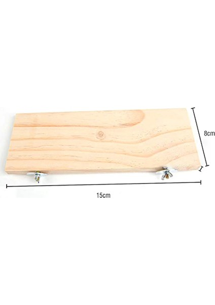 L 15X8CM Stili Ahşap Stand Platformu Pet Papağan Papağan Kuş Oyuncaklar Gerbils Fareler Papağan Raf Hamster Tünemiş Pençe Taşlama Temiz Kafes Aksesuarları (Yurt Dışından)
