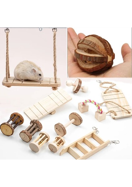 No.11 Stili Sevimli Doğal Ahşap Tavşanlar Oyuncaklar Çam Dumbells Unicycle Çan Rulo Çiğneme Oyuncaklar Gine Domuzları Için Sıçan Küçük Pet Azı Dişleri Malzemeleri (Yurt Dışından) fırsatları