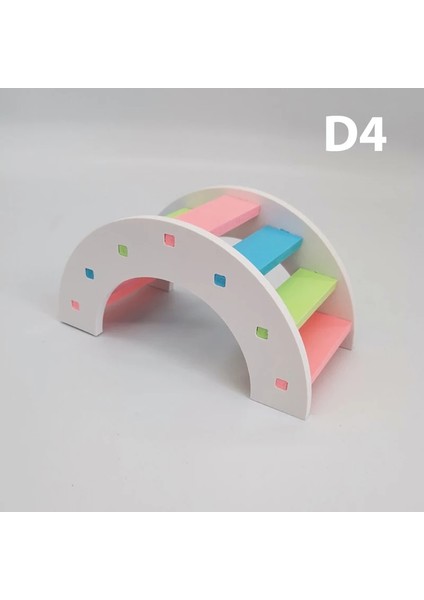 D4 Stili 1 Adet Hamster Oyuncaklar Ahşap Gökkuşağı Köprüsü Tahterevalli Salıncak Oyuncaklar Küçük Hayvan Aktivite Tırmanma Oyuncak Dıy Hamster Kafesi Aksesuarları (Yurt Dışından)