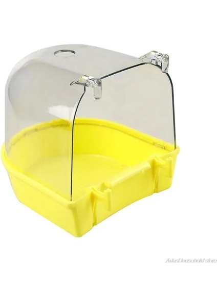 Sarı Stil Papağan Banyo Kutusu Küçük Kuş Banyosu Kafes Küvet Küçük Pet Kuşlar Için Kanarya Kafesi Malzemeleri Aksesuarları Asmak Kolay Dropship (Yurt Dışından)