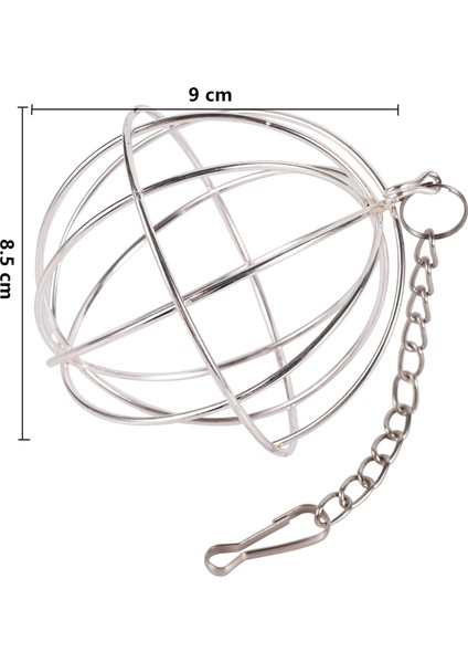 Paslanmaz Çelik Tarzı Paslanmaz Steelplastic Yuvarlak Küre Yem Dağıtım Egzersiz Asılı Saman Topu Kobay Hamster Tavşan Pet Oyuncak Pet-Tutma 1 Adet (Yurt Dışından)