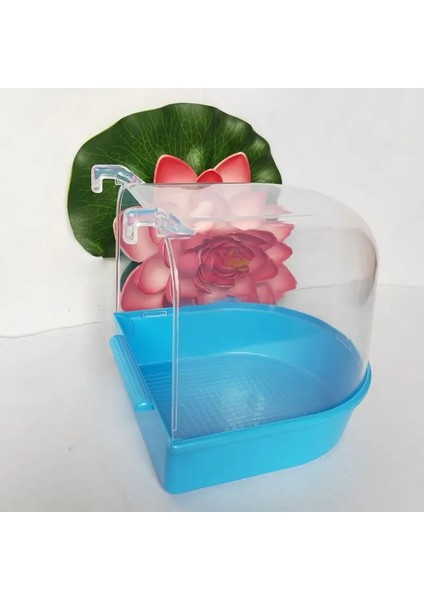 Mavi Stil Out Süspansiyon Kafesli Kuş Banyosu Çok Kafesli Küçük Gelinler Için Papağan Banyo Küveti Papağan Cennet Papağanı Kuş Pet (Yurt Dışından) modelleri