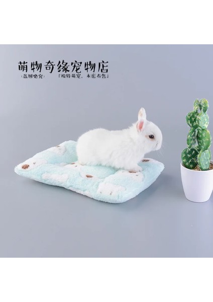 Mavi Stil L Beden Küçük Hayvan Kobay Hamster Yatak Ev Kış Sıcak Sincap Kirpi Tavşan Lla Yatak Mat Evi Yuva Hamster Aksesuarları (Yurt Dışından)