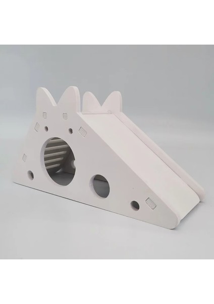 BEYAZ-18X7X9.5CM Stili Montajlı Hamster Slayt Oyuncak Kobay Altın Ayı Komik Nefes Hamster Evi Yuva Llas Hamster Aksesuarları (Yurt Dışından)