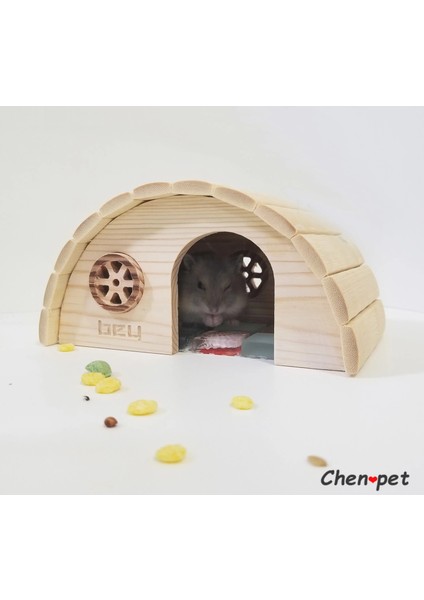 16X8.5X9CM Tarzı Bir Ev Yüksek Li Doğal Hamster Ahşap Döken Ev Küçük Hayvan Kafesi Accessoriellas Oyuncaklar (Yurt Dışından) modelleri