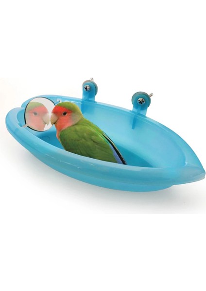B Tarzı Plastik Kuş Su Banyosu Kutusu Küvet Papağan Parakeet Lovebird Kuş Pet Kafes Asılı Kase Parakeet Birdbath Papağan Banyosu Duş (Yurt Dışından) modelleri