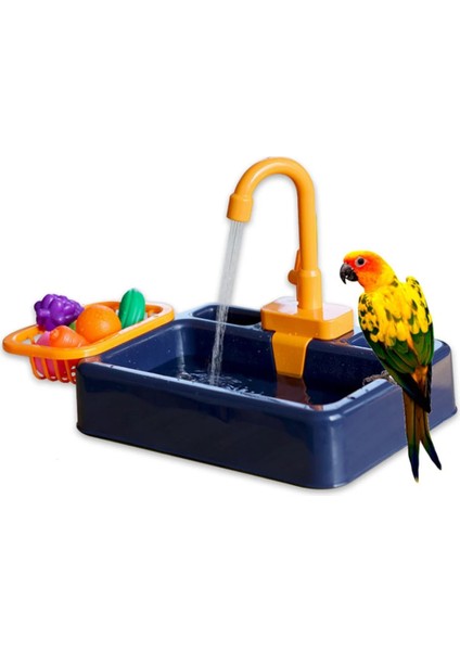 Bir Stil Otomatik Kuş Küvet Kuş Besleyici Gıda Konteyner Papağan Banyo Duş Musluk ile Yüzme Havuzu Su Sebili Oyuncaklar Papağanlar Için (Yurt Dışından) fiyatları