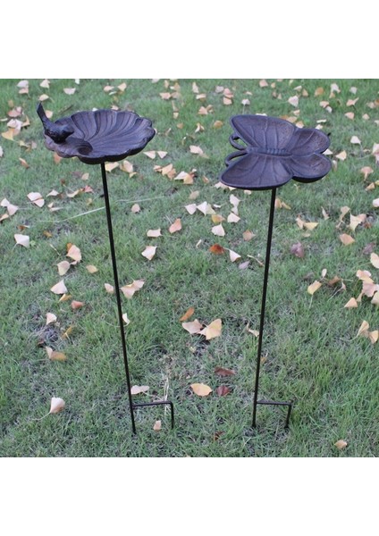 Kuş A Stili Avrupa Vintage Ev Bahçe Dekor Dökme Demir Kuş Deniz Kabuğu Şekilli Kuş Besleyici Uzun Fiş ile Ağır Sağlam Metal Birdbath (Yurt Dışından) indirimleri