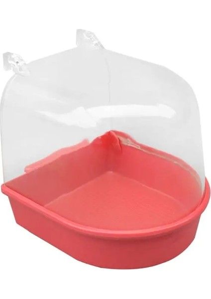 Kırmızı Stil D08D Plastik Asılı Küvet Papağanlar Kuşlar Için Yüksek Şeffaf Kuş Banyo Küveti (Yurt Dışından)