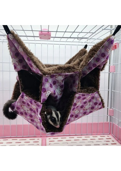 Mor Tarzı Asma Uyku Sıcak Peluş Kuş Hamster Tavşan Evi Oyuncak Gelincik Yuva Yatak Küçük Pet Hamak Asılı Kafes Kedi Sincap Baskı Sevimli (Yurt Dışından) fiyatları