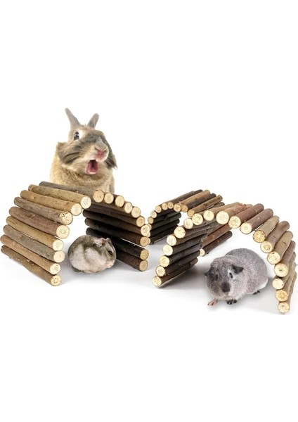 M Tarzı Hamster Ahşap Salıncak Hideout Sıçan Köprüsü Diş Çıkarma Oyuncaklar Tavşanlar Tırmanma Merdiveni Köprü Egzersiz Oynarken Diş Bakımı Oyuncak (Yurt Dışından)