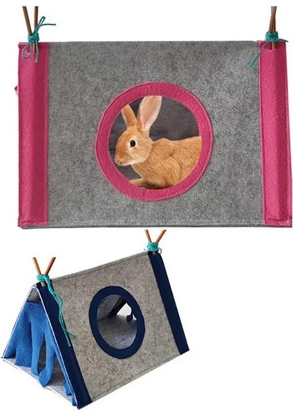 B Tarzı 28X20X16CM Küçük Evcil Hayvan Yuvası Keçe Çadır Tavşan Yuvası Gizli Ev Hamster Kafesi Büyük Kobay Kafesi Kobay Aksesuarı Evcil Hayvan Yatağı (Yurt Dışından)