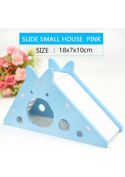 Mavi Stil 18X7X9.5CM Hamster Gizleme Slayt Oyuncak Pvc Montaj Renk Sevimli Kulübe Gine Domuzu Altın Ayı Pet Spor Aksesuarları Hamster Kafesi (Yurt Dışından)