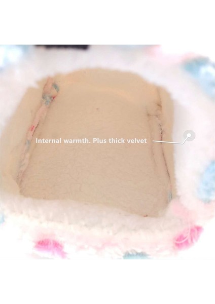 Kalp Mor Stili L 17X15 Küçük Hayvan Yatak Evi Yumuşak Sıcak Gine Domuzu Hamster Kirpi Tavşan Sıçan Mat Evcil Hayvan Yatakları Yuva Evi Mağara Hamster Aksesuarları (Yurt Dışından)