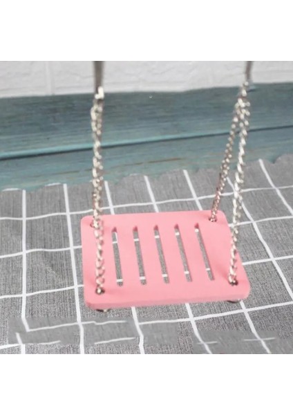 Pembe Stil Hamster Renkli Salıncak Oyuncak Asılı Gadget Ahşap Kafes Aksesuarları Tahterevalli Gökkuşağı Köprüsü Oyuncaklar Hamster Ürünleri Ahşap Plastik (Yurt Dışından)