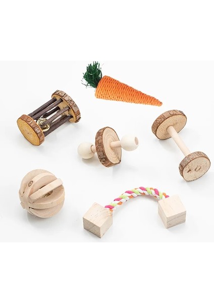 7 Parçalı Set Stili Diğer Ahşap Pet Oyuncak Hamster Tavşan Kobay Papağan Oyuncak Oyuncak Diş Malzemeleri Combo Set Küçük Hayvanlar Çiftlik Hayvanı Malzemeleri (Yurt Dışından) fiyatları