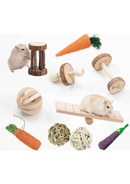 7 Parçalı Set Stili Diğer Ahşap Pet Oyuncak Hamster Tavşan Kobay Papağan Oyuncak Oyuncak Diş Malzemeleri Combo Set Küçük Hayvanlar Çiftlik Hayvanı Malzemeleri (Yurt Dışından) fırsatları