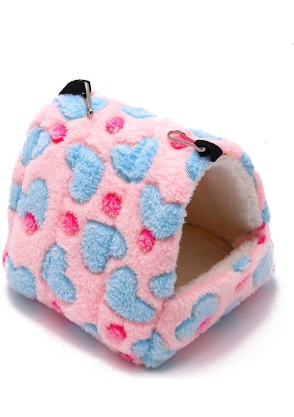 Pembe Tarzı 22X21CM Kobay Evcil Hayvan Evi Kış Sıcak Hamster Yuva Küçük Hayvan Yuva Sıçan Uyku Çantası Sevimli Pet Yatak Yastık Tavşan Aksesuarları Yeni (Yurt Dışından)