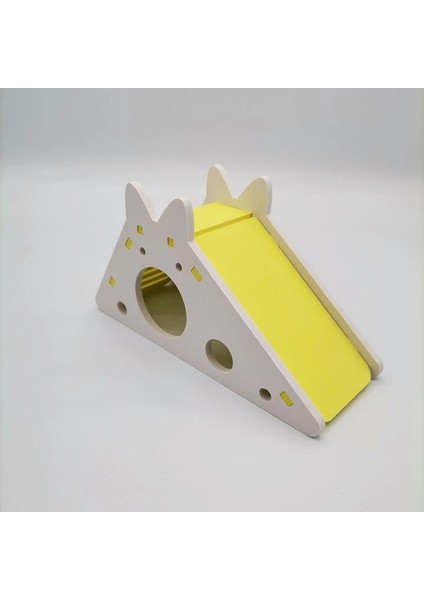 Ordu Yeşili Tarzı 18X7X9.5CM Montajlı Hamster Slayt Oyuncak Ahşap Hamster Evi, Gine Domuzu Altın Ayı Hamster Aksesuarları Için Merdiven Slaytıyla (Yurt Dışından)