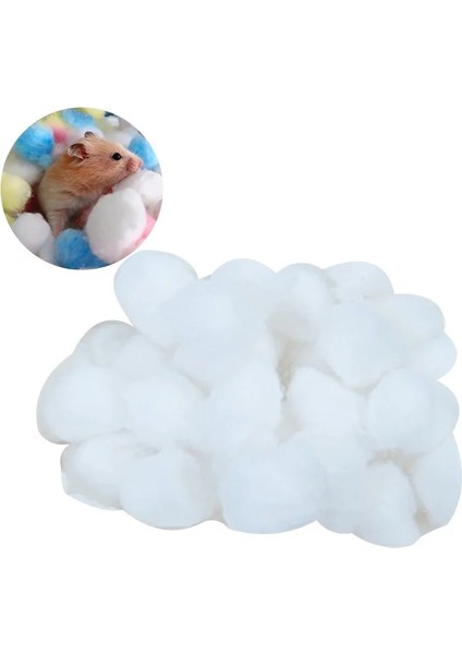Beyaz Stil 100 Adet Çanta Pet Oyuncak Renkli Kış Pamuk Topu Sevimli Ev Dolgu Kaynağı Hamster Pet Sıçan Fare Küçük Pet Malzemeleri Aksesuarları (Yurt Dışından)