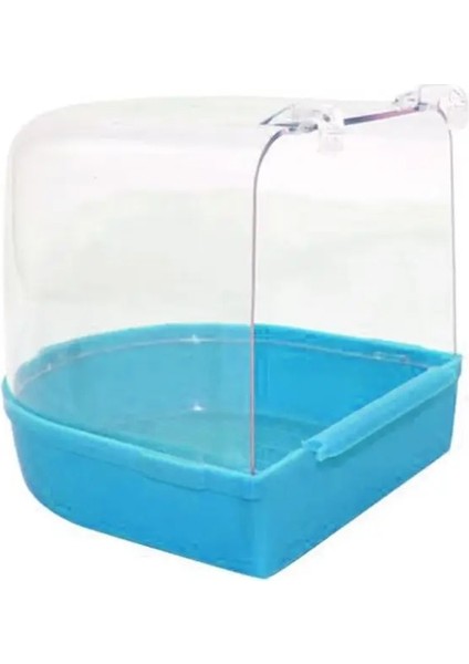 Mavi Stil Out Süspansiyon Kafesli Kuş Banyosu Çok Kafesli Küçük Gelinler Için Papağan Banyo Küveti Papağan Cennet Papağanı Kuş Pet (Yurt Dışından)