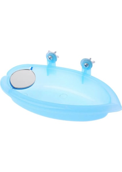 Mavi Stil Pet Kuş Kafesi Için Kuş Su Küvet Asılı Kase Papağanlar Parakeet Birdbath (Yurt Dışından)