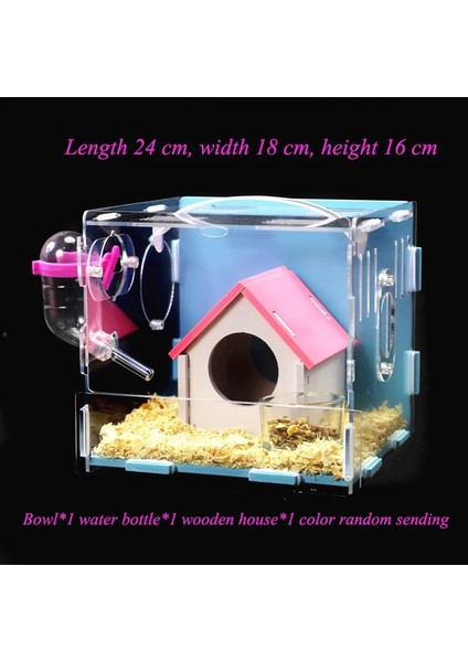 No.1 Tarzı Lüks Pet Hamster Kafesi Büyük Küçük Hayvanlar Şeffaf Hamster Evi Kirpi Gine Domuzu Gaiola Banyo Oyuncak Villa Aksesuarları (Yurt Dışından)
