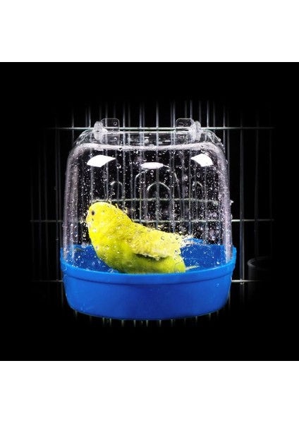 Beyaz Stil 7 Renk Plastik Kuş Küvet Su Kutusu Papağanlar Asılı Kuş Banyosu Kafesi Şeffaf Tünemiş Pet Birdbath Kase Kuş Oyun Alanı (Yurt Dışından) fırsatları