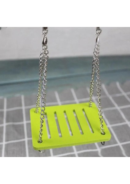 Yeşil Stil Hamster Renkli Salıncak Oyuncak Asılı Gadget Ahşap Kafes Aksesuarları Tahterevalli Gökkuşağı Köprüsü Oyuncaklar Hamster Ürünleri Ahşap Plastik (Yurt Dışından)