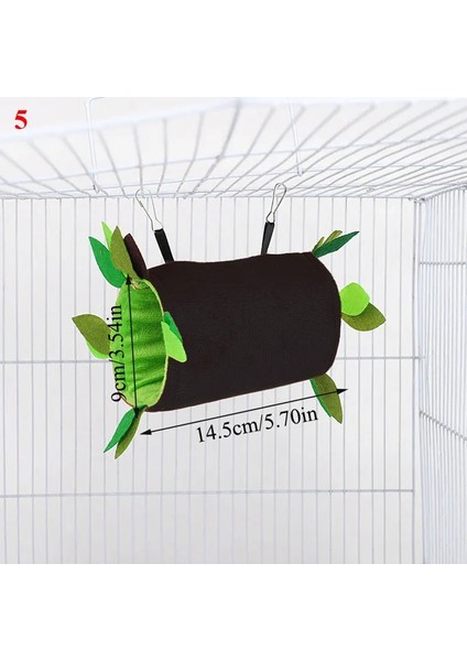 B1 Stili Peluş Asılı Orman Yaprağı Desen Pet Oyuncaklar Salıncak Silindir Hamak Yuva Orman Teleferik Kafes Dekorasyon Aksesuarları Hamster Için (Yurt Dışından)