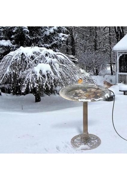 B Tarzı Kuş Banyosu Deicer Isıtıcı Pratik Kış Kümes Hayvanları Termostatik Birdbath Deicer ve Garde K6F8 Için Alüminyum Tabanlı Su Isıtıcı (Yurt Dışından)