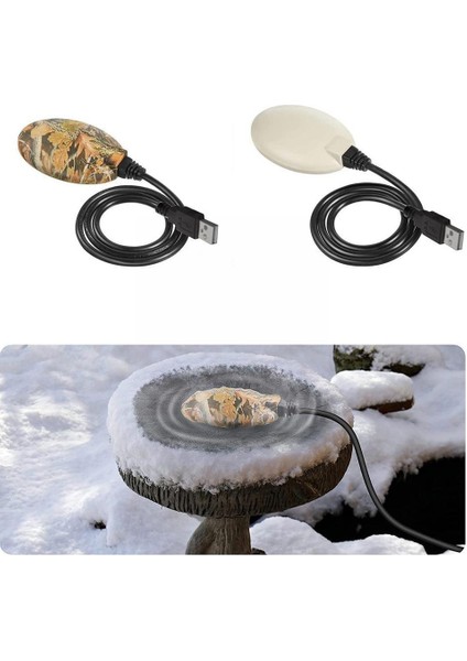 B Tarzı Kuş Banyosu Deicer Isıtıcı Pratik Kış Kümes Hayvanları Termostatik Birdbath Deicer ve Garde K6F8 Için Alüminyum Tabanlı Su Isıtıcı (Yurt Dışından)