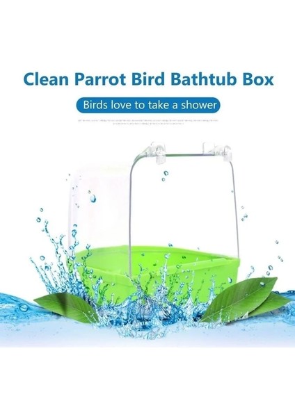 Beyaz Stil Yeni Plastik Asılı Birdbath Kafes Papağanlar Parakeet Kuş Su Banyosu Kutusu Duş Şeffaf Küvet Pet Kuş Kase Kuş Temizleme Aracı (Yurt Dışından) indirimleri