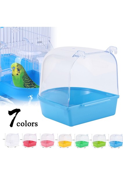 Pembe Tarzı Kuş Banyosu Küvet Banyo Kutusu Kuş Temizleme Aracı Kafes Aksesuarları Papağan Banyosu Şeffaf Plastik Asılı Küvet Duş Asılı Dekor (Yurt Dışından) fiyatları