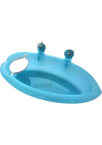 D Stili Banyo Papağan Kuş Su Küvet Pet Kuş Kafesi Parakeet Için Asılı Kase Papağanlar Birdbath U9M5 (Yurt Dışından)