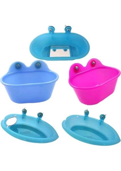 D Stili Banyo Papağan Kuş Su Küvet Pet Kuş Kafesi Parakeet Için Asılı Kase Papağanlar Birdbath U9M5 (Yurt Dışından) modelleri